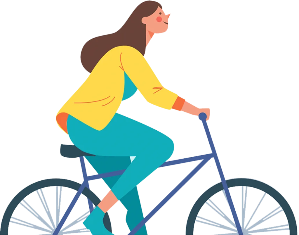 Mujer de chaqueta amarilla